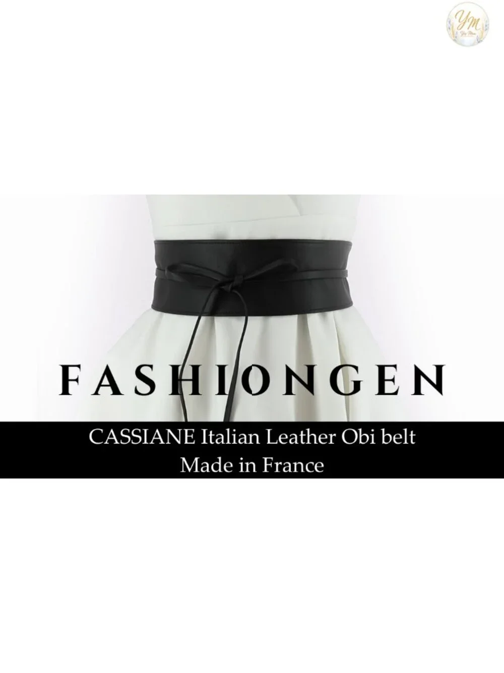 Italian Leather Obi Belt, Adjustable Waist Belt for Dresses & Pants